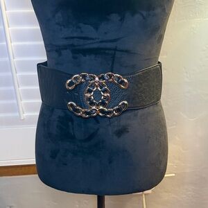 Elegant Black Chain Belt